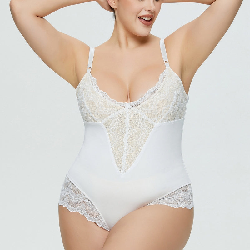 Lace Elegance  Ultimate Tummy Control Bodysuit with Butt Lifter