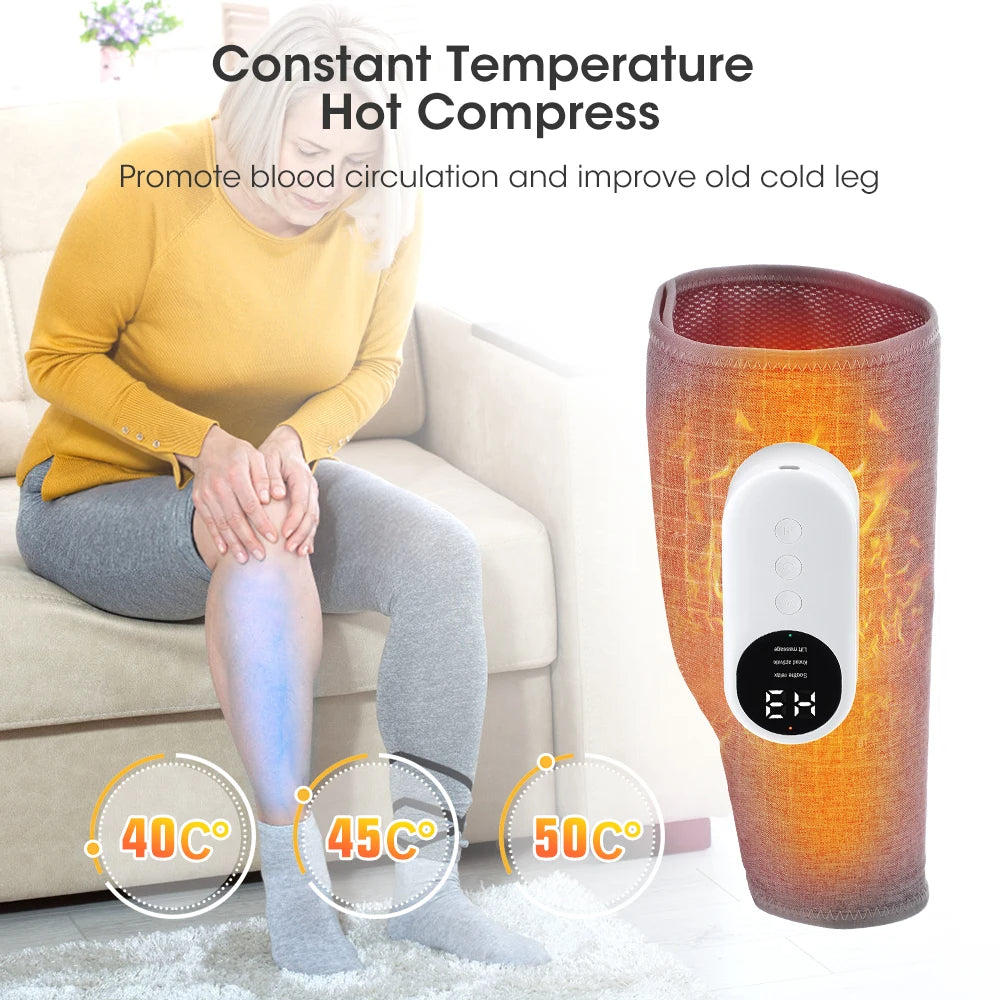 Leg Massager, Calf Air Compression Presotherapy with Heat, Cordless for Pain Relief, Calf Massager with 3 Intensities, Best Gift for christmas.