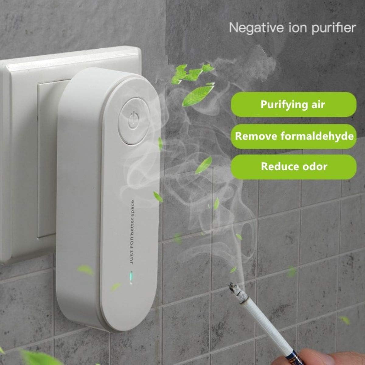 Portable Negative Ion Air Purifier Silent, Filter-Free Air Cleaning for Small Spaces
