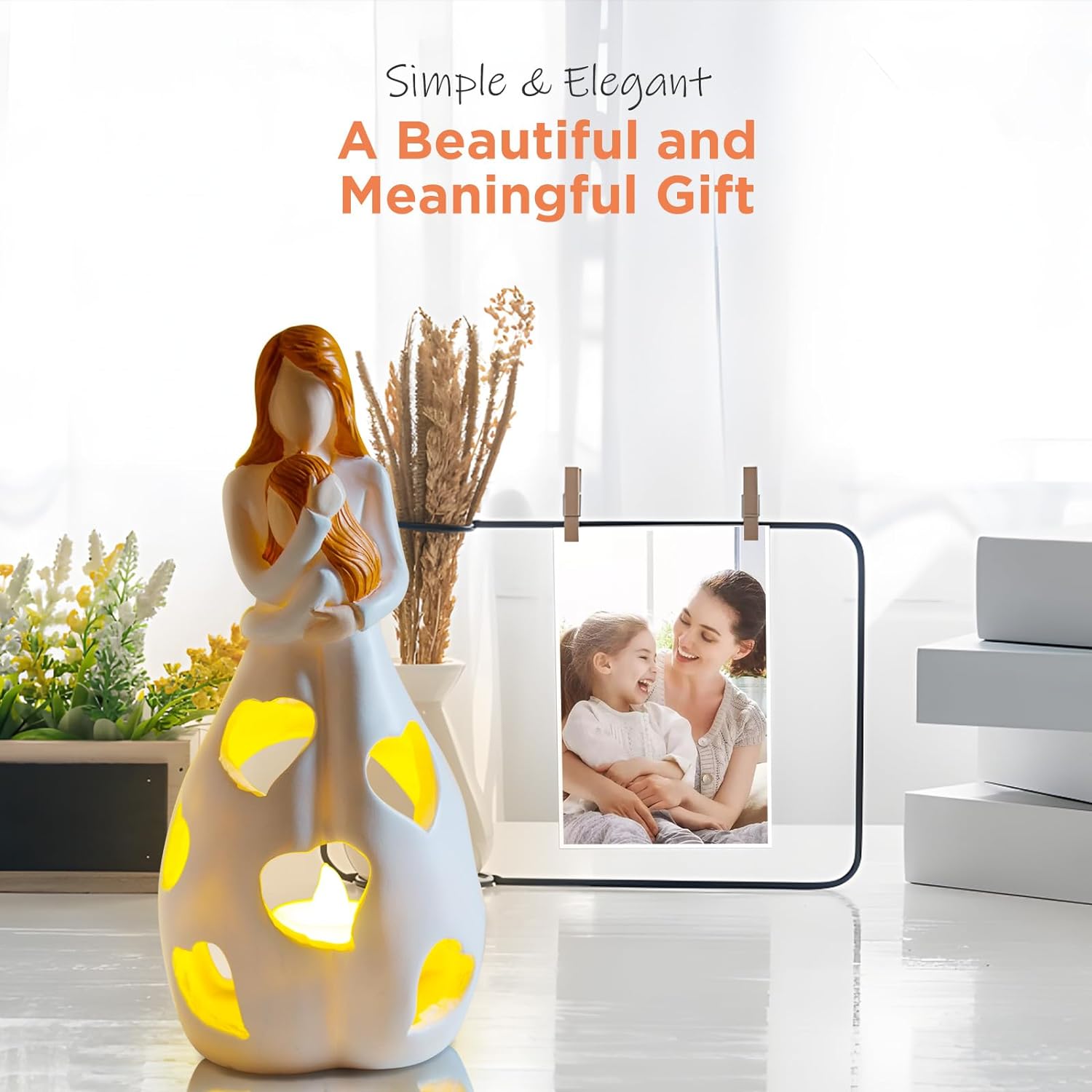 Mother-Daughter Candle Lamps Heartfelt Thanksgiving and Christmas Gifts, Mother Gifts, Daughter Gift of Mother