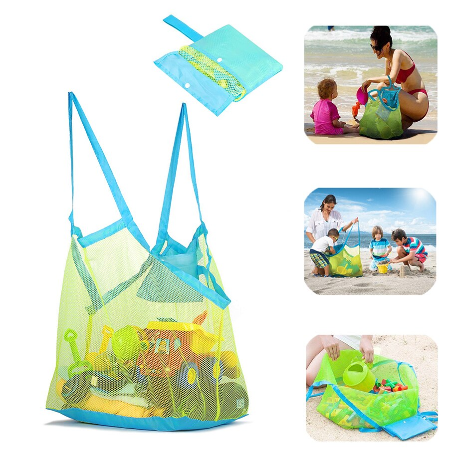 Beach mesh bag, Large beach organizer tote