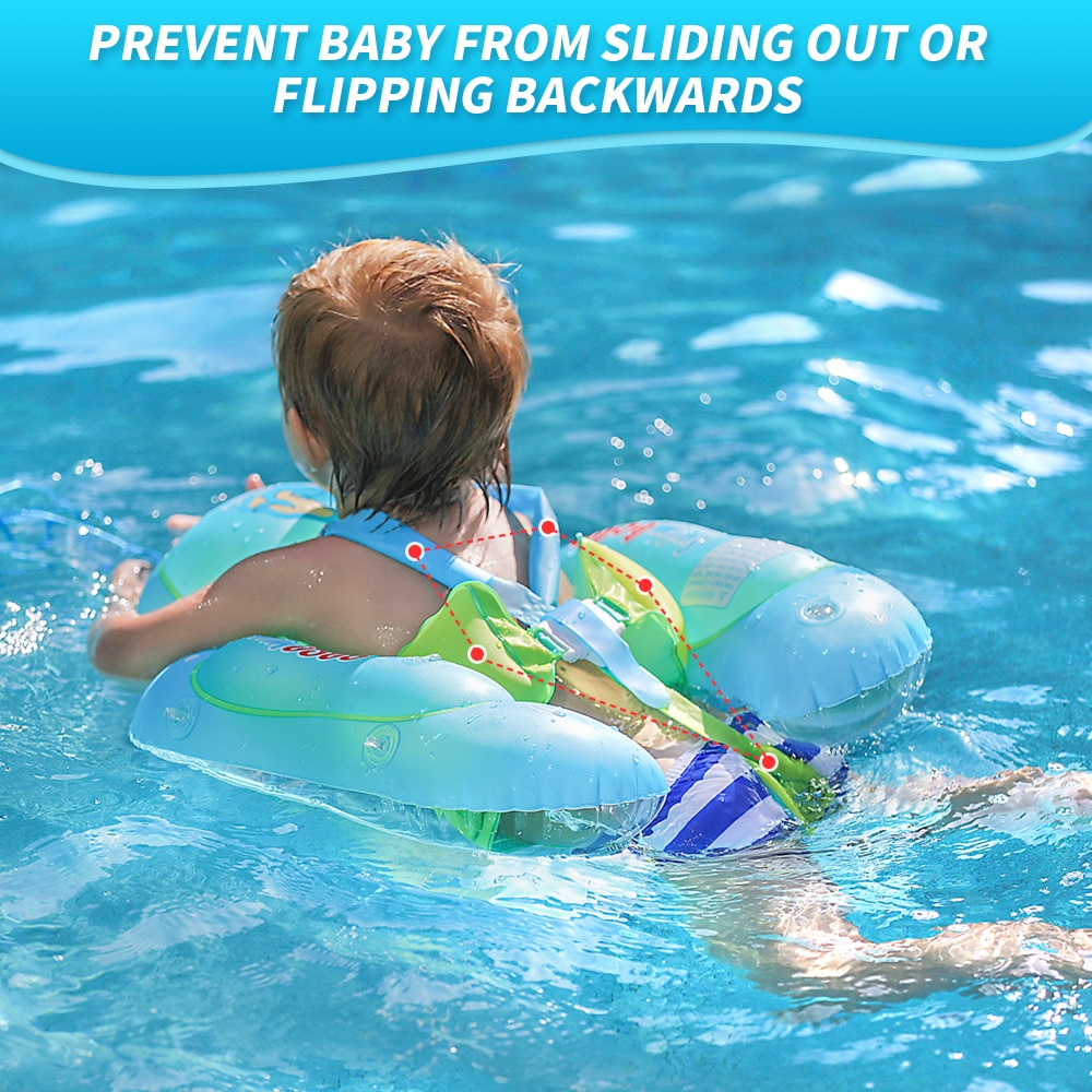 Baby Swimming Float Inflatable Baby Pool Float Ring with Sun Protection Canopy