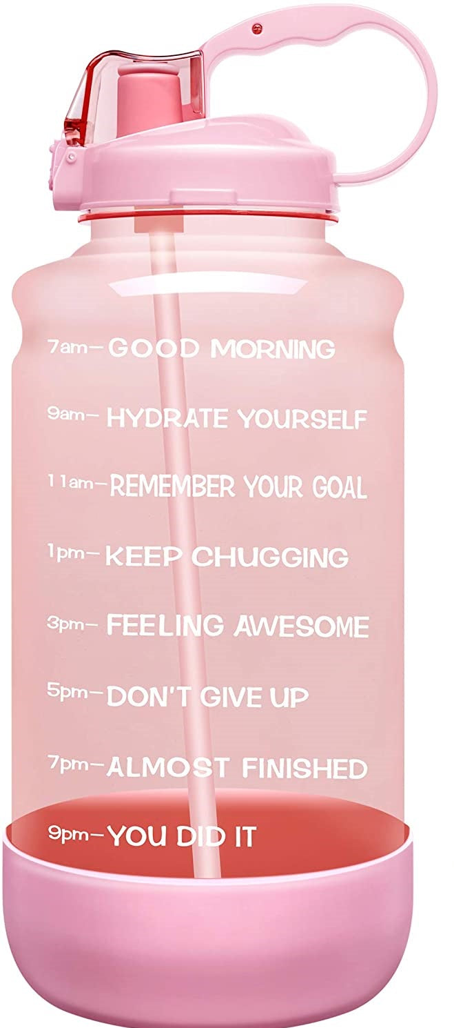 Motivational time marker water bottle