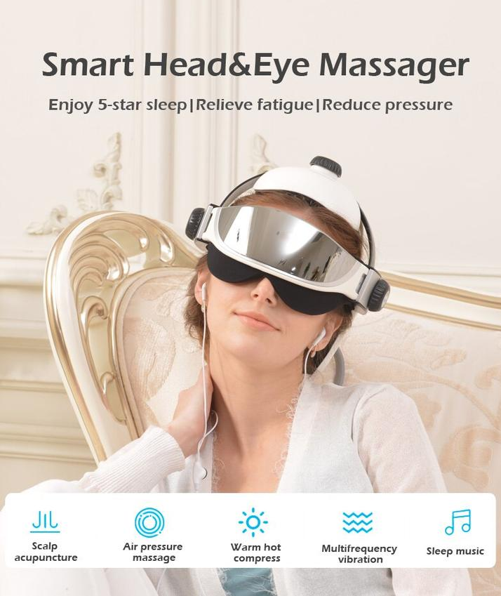 Smart head eye massager
