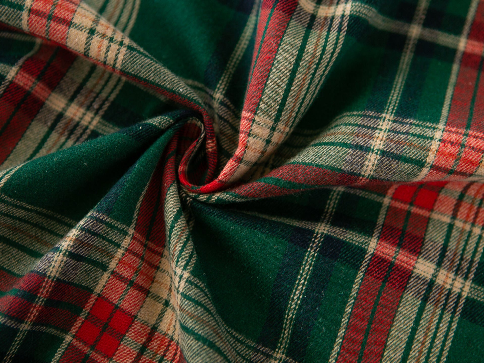Retro Rectangle Plaid Christmas Green Tablecloth